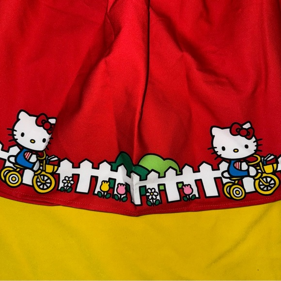 Adorable Hello Kitty red skirt with Hello Kitty print all around the bottom. - Picture 3 of 7
